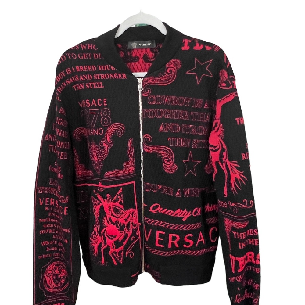 Men’s Versace knit bomber jacket